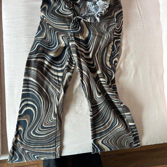 Motel Rocks Swirl Pattern Denim Pants - Picture 1 of 3